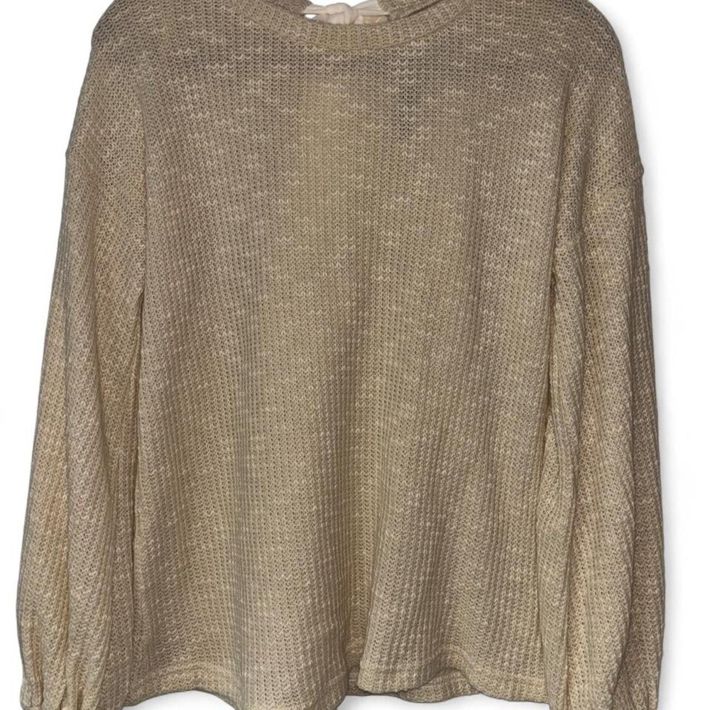 Doe & Rae; Cream long sleeve sweater